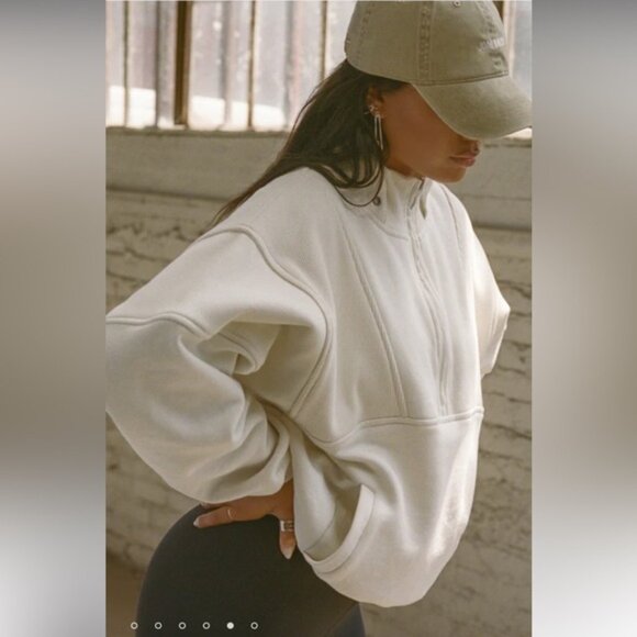 EUC Joah Brown Retro Half Zip Hoodie - Picture 5 of 10